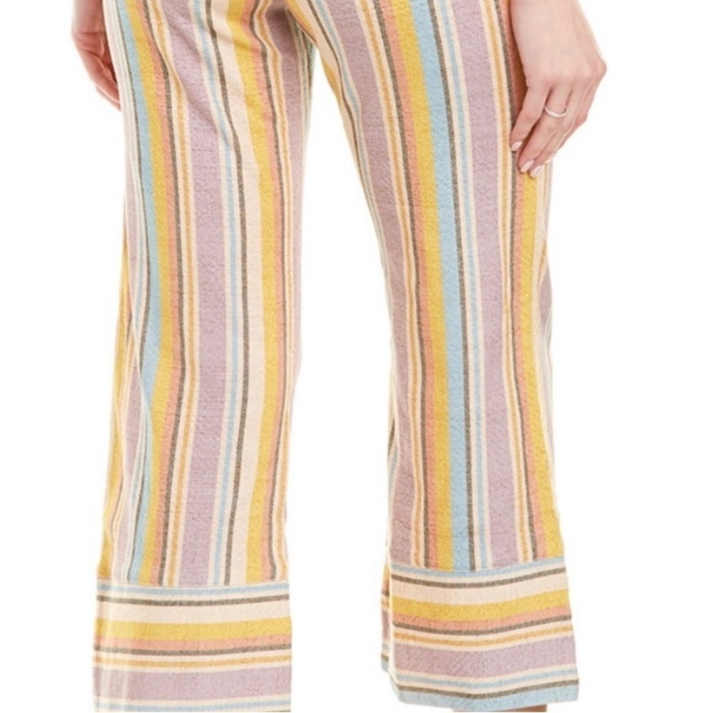 ELLEJAY | REVOLVE Linen Blend Bold Striped Pants w/ Belt Women's  size S - Picture 6 of 6